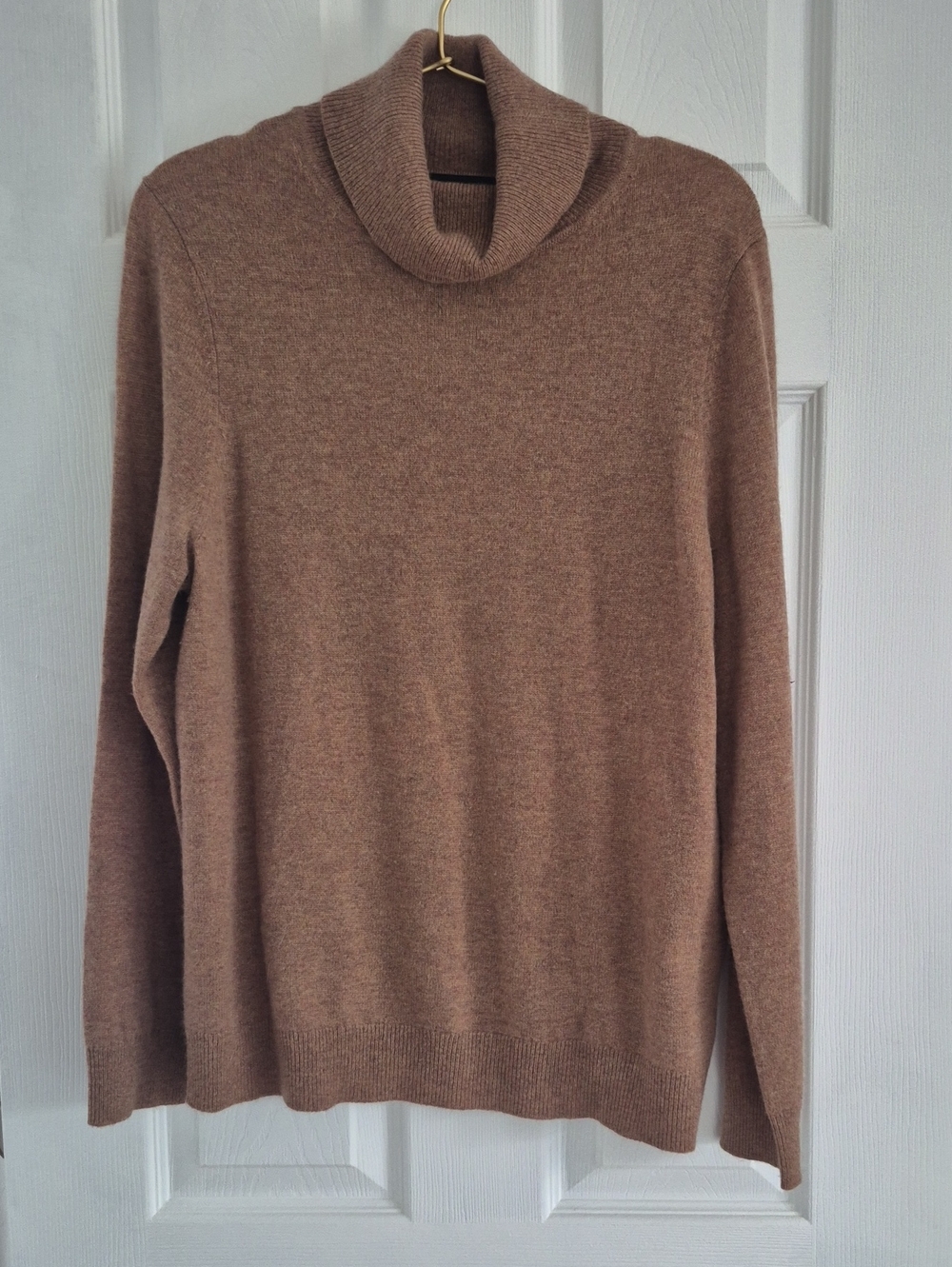 Charter Club Taupe Brown Cowl Neck Sweater